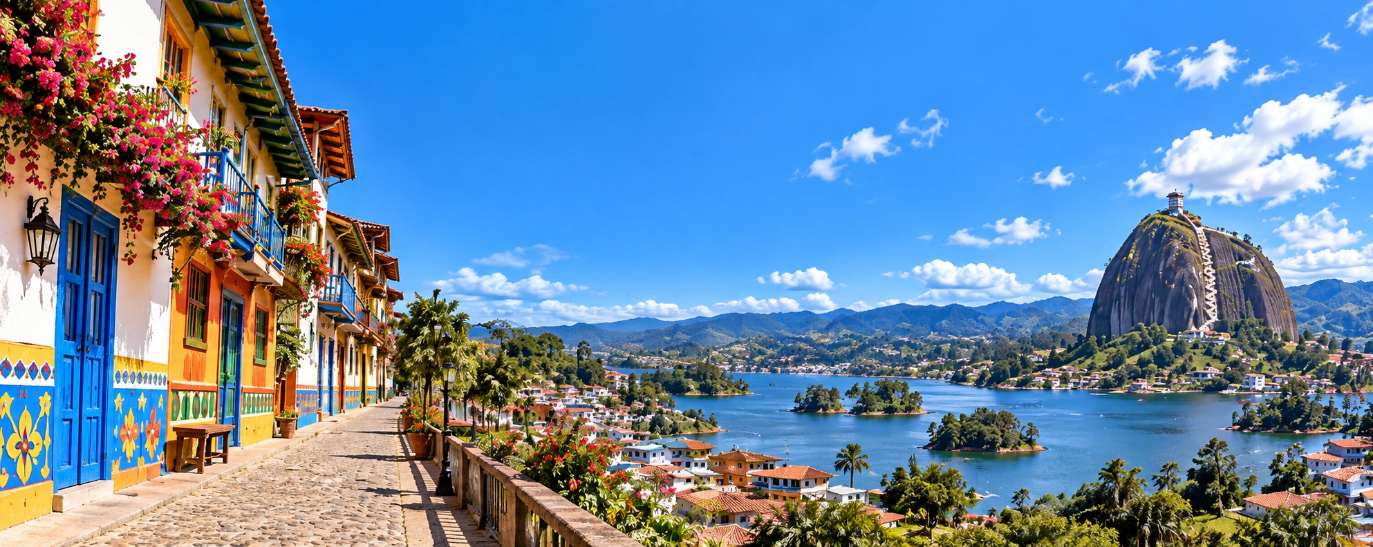 Los colores de Guatapé, su embalse y la Piedra del Peñol